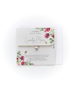 BRACELET CARDED LOVELY MUM WITH ENVELOPE