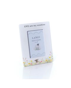 SHEEP CERAMIC 3D RAISED DETAIL EWE ARE MY SUNSHINE PHOTO FRAME