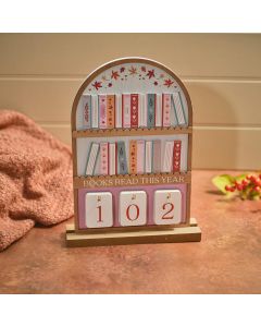 COSY CHAPTER WOOD HOW MANY BOOKS HAVE YOU READ THIS YEAR PLAQUE