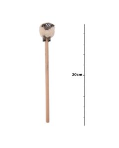 SHEEP POM POM PENCIL WOODEN WITH CREAM FLEECE