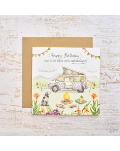 CAMPERVAN HAPPY BIRTHDAY FILLED WITH ADVENTURE CARD