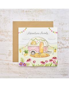 CARAVAN ADVENTURE AWAITS WITH BUNTING CARD
