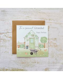 TO A SPECIAL GRANDAD HAPPY BIRTHDAY GREENHOUSE CARD