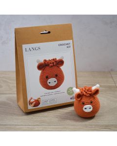 DIY CROCHET HIGHLAND COW COMPLETE KIT IN KRAFT BAG