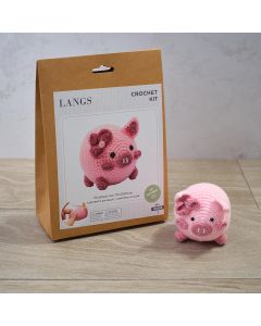 DIY CROCHET PIG COMPLETE KIT IN KRAFT BAG