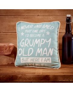 GRUMPY OLD MAN CUSHION PRINTED LINEN FABRIC