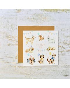 ITS PAWTY TIME CARD