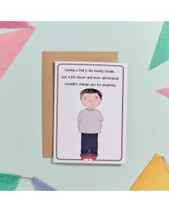 EVERYDAY SMILES HAVING A DAD IS LIKE HAVING GOOGLE?JUST A BIT SLOWER AND MORE OPIONATED CARD