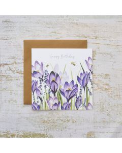 HAPPY BIRTHDAY FLORAL DELIGHTS CROCUS CARD