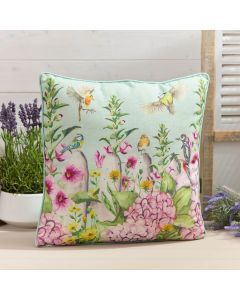 FLORAL FEATHERED BIRD CUSHION