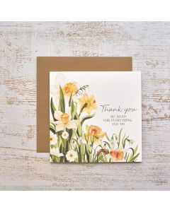 FLORAL SERENADE THANK YOU DAFFODIL CARD