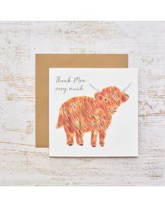 RAINBOW COO THANK MOO VERY MUCH CARD