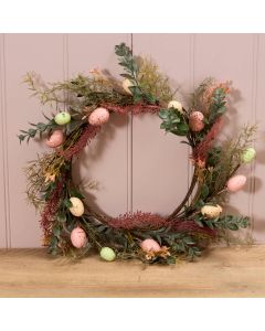 EGG WREATH WITH FAUX FOLIAGE