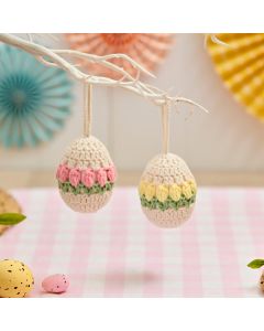 CROCHET HANGING EGG 2 ASSTD
