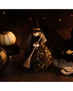 CREEPY CUTIES TEXTILE STANDING WITCH DECORATIVE ORNAMENT