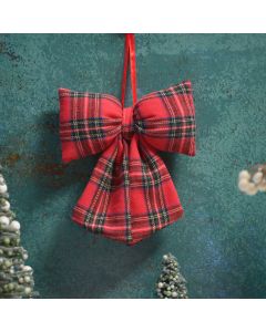 TARTAN POLYESTER HANGING BOW