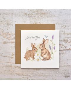MEADOW FIELDS JUST FOR YOU BUNNY CARD