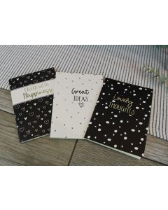 HAPPY NOTEBOOK S/3 BLACK & WHITE++