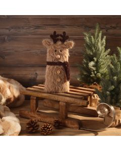 NORDIC NEST NOVELTY POLYESTER FABRIC STANDING REINDEER LARGE