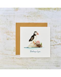 THINKING OF YOU PUFFIN AND CRAB CARD