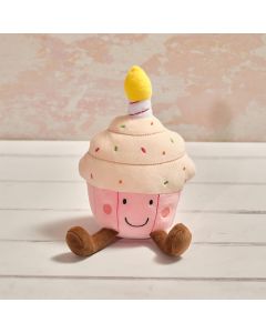 PLUSH FOODIE BIRTHDAY CUPCAKE WITH CANDLE