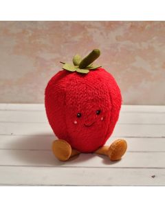 PLUSH NOVELTY CUTE SITTING STRAWBERRY