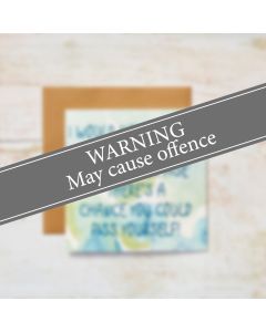 AT YOUR AGE BIRTHDAY CARD GREEN WATERCOLOUR RUDE HUMOUR