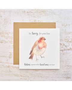 ROBIN SORRY FOR YOUR LOSS ROBINS APPEAR CARD
