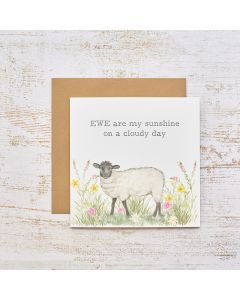 EWE ARE MY SUNSHINE SHEEP WITH FLORAL CARD