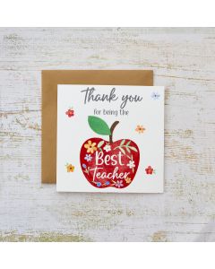 THANK YOU FOR BEING THE BEST TEACHER APPLE CARD