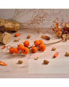 PUMPKIN BURNT ORANGE SHEARLING FABRIC BRANCH