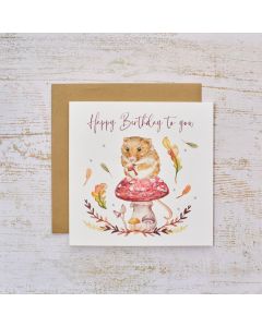 TOADSTOOL TALES HAPPY BIRTHDAY TO YOU HARVEST MOUSE CARD