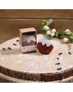 TINY WORLD CHRISTMAS PUDDING KEEPSAKE WITH GIFT BOX POLYESTER FABRIC