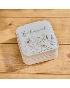 WEDDING BRIDESMAID KEEPSAKE JEWELLERY BOX PU MATERIAL