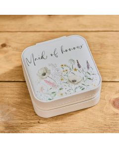 WEDDING MAID OF HONOUR KEEPSAKE JEWELLERY BOX PU MATERIAL
