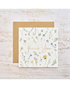 THANK YOU FLORAL GOLD FOIL CARD