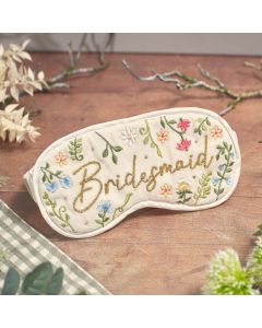 WEDDING BRIDESMAID EMBROIDERY AND GLASS BEADS VELVET EYE MASK