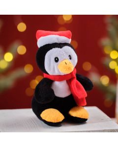 CHRISTMAS BEANIE PLUSH PENGUIN+