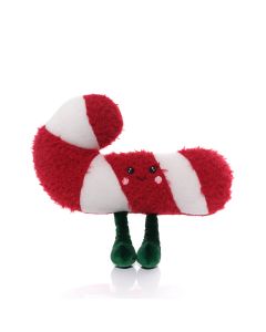 FESTIVE FUN PLUSH CANDY CANE WITH FEET