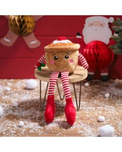 FESTIVE FUN PLUSH DECORATIVE MILO THE MINCE PIE SHELF SITTER
