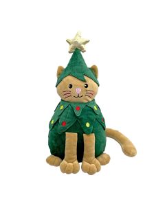 CHRISTMAS PETS NOVELTY CHRISTMAS TREE CAT DOORSTOP
