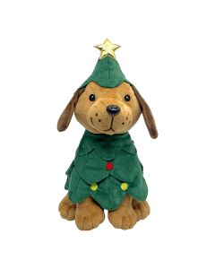 CHRISTMAS PETS NOVELTY CHRISTMAS TREE DOG DOORSTOP