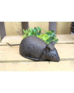WROUGHT IRON MOUSE KEY HOLDER WITH LID