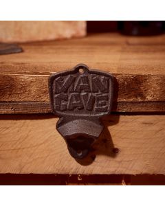 WROUGHT IRON BOTTLE OPENER MAN CAVE
