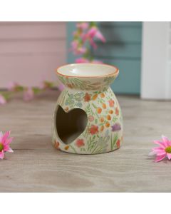 STONEWARE PRETTY FLORAL WAX MELT BURNER