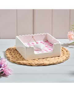 COTTAGE GARDEN SIMPLE CERAMIC NAPKIN HOLDER WITH CHUNKY HEART