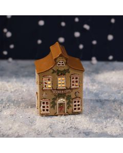 CHRISTMAS MARKET STONEWARE BOOKS AND GIFTS SHOP CANDLE HOLDER