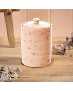 DITSY FLORAL STONEWARE HAND PAINTED CANISTER