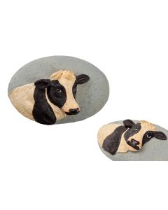 3D COW PEBBLE GREY WITH BLACK & WHITE COW+++
