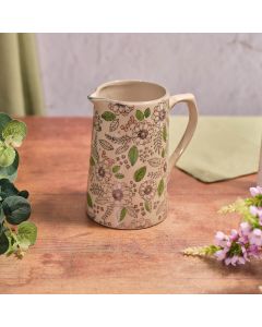 FLORAL SERENADE DECORATIVE STONEWARE EMBOSSED JUG